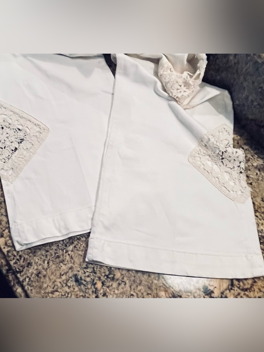 NWOT Liu Jo Better Wide Leg Jeans with Lace - Picture 10 of 13